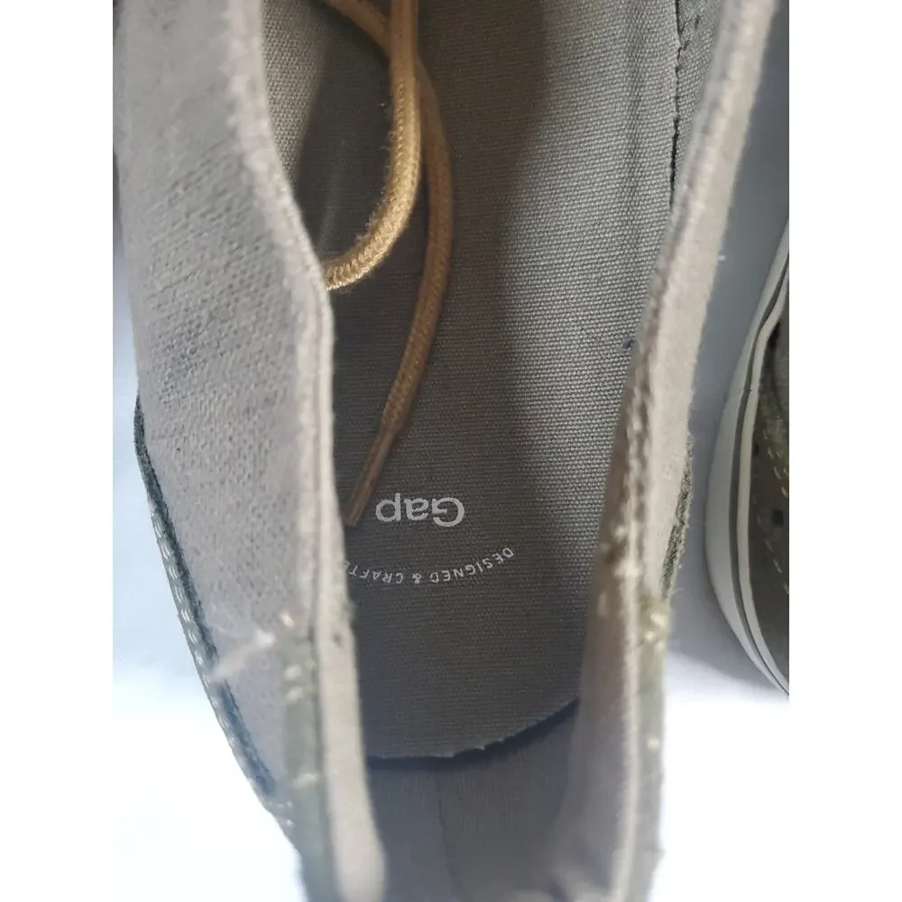 GAP Factory Gray Canvas Lace Up Fashion Sneakers Men’s Size 11